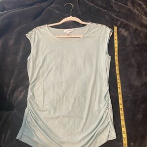 Calvin Klein sleeveless, light green, size M, top.